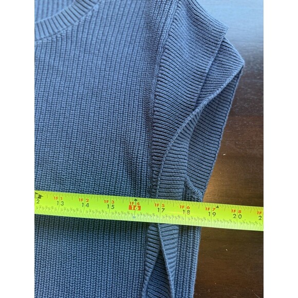 Calvin Klein Womens Sleeveless Blue Crew Neck Sweater Vest Large 100% Cotton - Picture 6 of 7